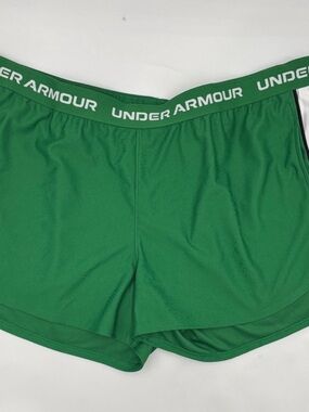 Under Armour Women’s Green Athletic Shorts with Logo Waistband